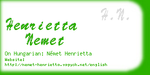 henrietta nemet business card